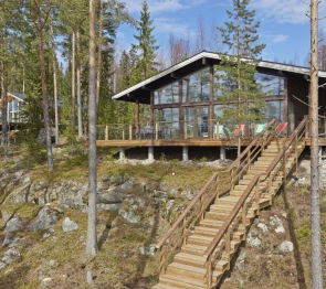 Hirsitalo Villa Miestamo, sisältä